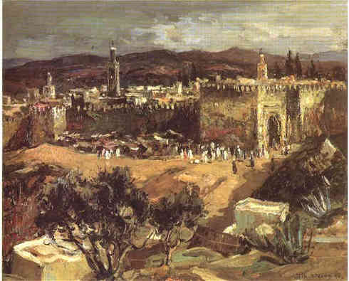 FEZ, MAROC (1954) Huile sur toile